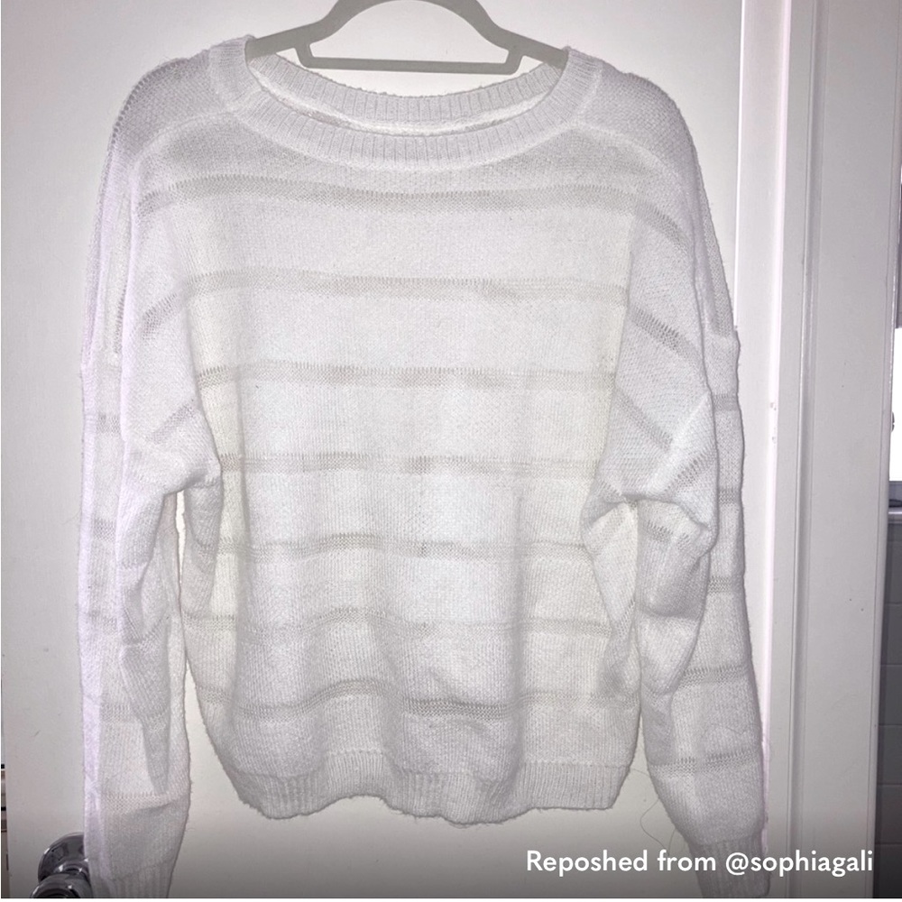White Semi-Sheer Sweater